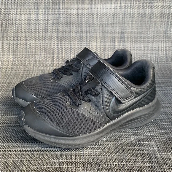 Nike Star Runner 2.0 Triple Black Sneakers GS Shoes Unisex Toddler size 11 - Picture 5 of 14